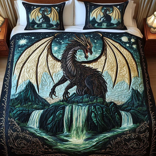 Celestial Shadow 3-Piece Quilted Bedding Set NCU0NT2186
