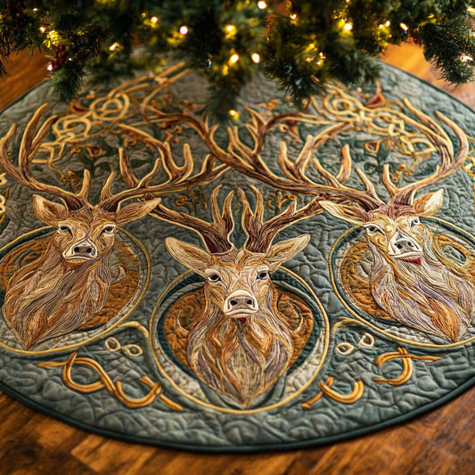 Celtic Grove Christmas Quilted Tree Skirt NCU0NTV731