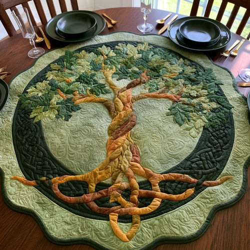 Celtic Knot Custom Shape Quilted Table Topper NCU0LV283