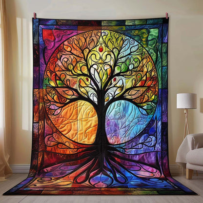 Celtic Tree of Life Art Quilted Blanket NCU0PD032