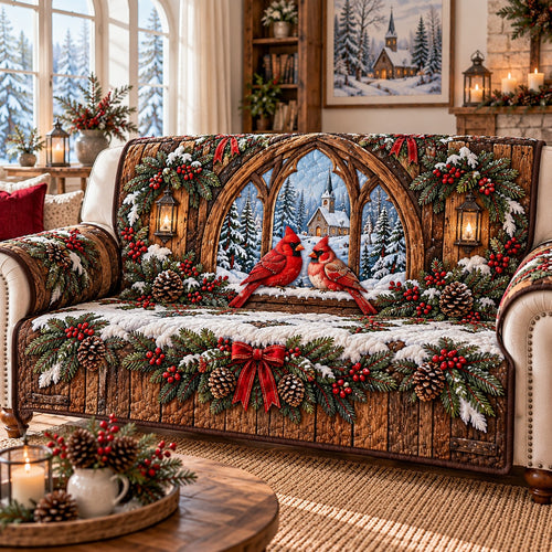 Chapel Arch Winter Quilted Sofa Cover SN0TD1351