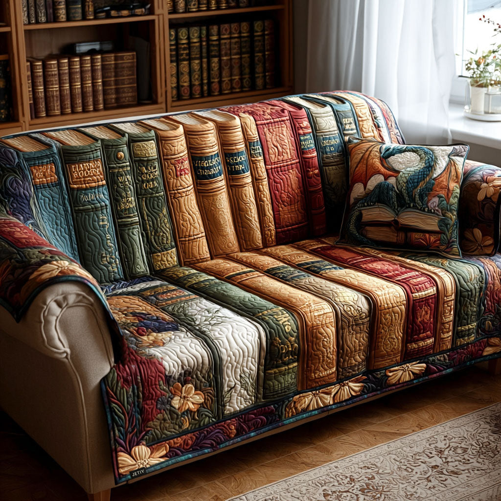 Chapter by Chapter Quilted Sofa Cover NCU0PT9735