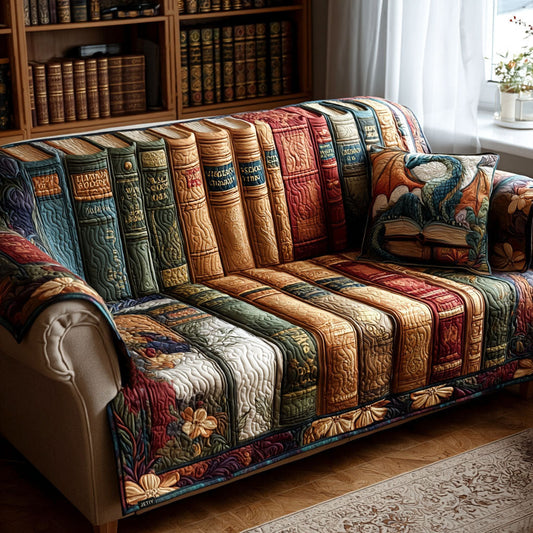 Chapter by Chapter Quilted Sofa Cover NCU0PT9735
