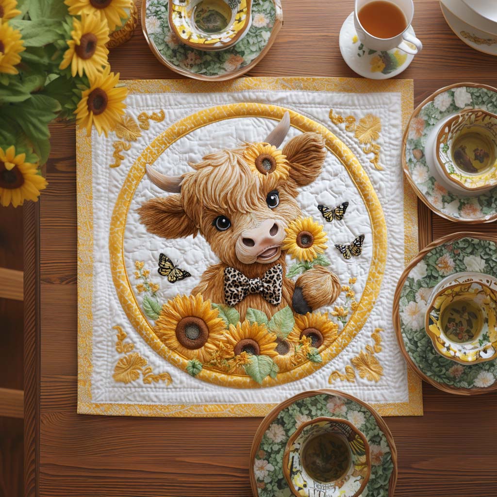 Charming Highlander Quilted Table Topper NCU0NNT1191