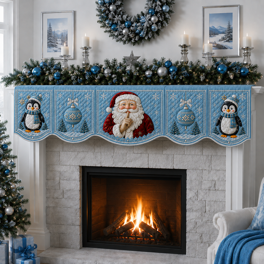 Arctic Santa Claus Quilted Mantel Scarf SN0HH0221