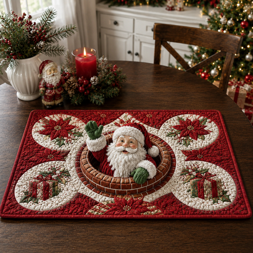 Santa Claus Wave Quilted Placemat SN0HH0040