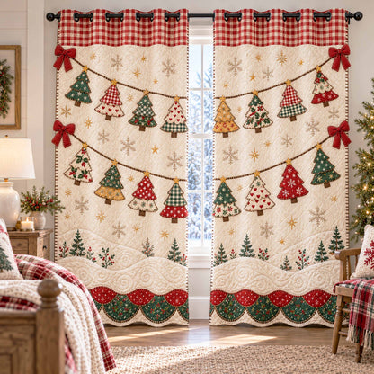 Cherished Evergreen Quilted Curtains SN0TD1108