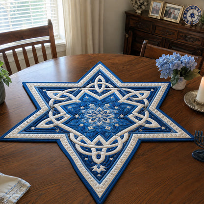 Cherished Hanukkah Custom Shape Quilted Table Topper SN0PT777