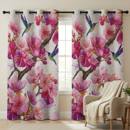 Cherry Blossom Flight Quilted Curtains NCU0TN271