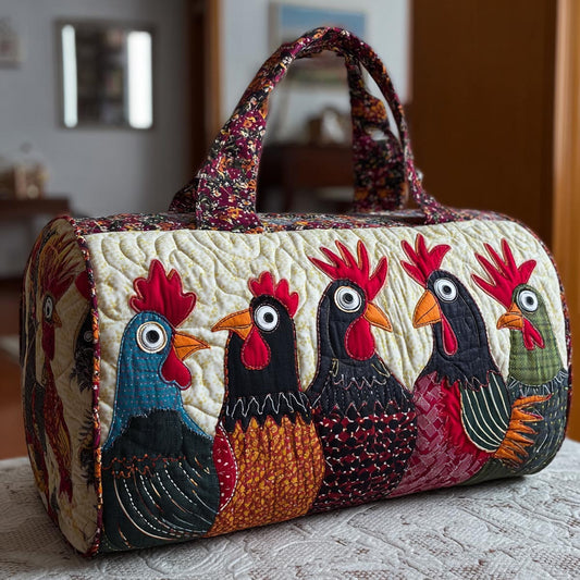 Chicken Garden Quilted Duffle Bag NCU0DK9807