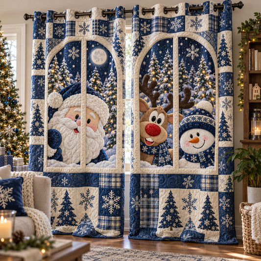 Chillin With Santa Quilted Curtains SN0PT1087