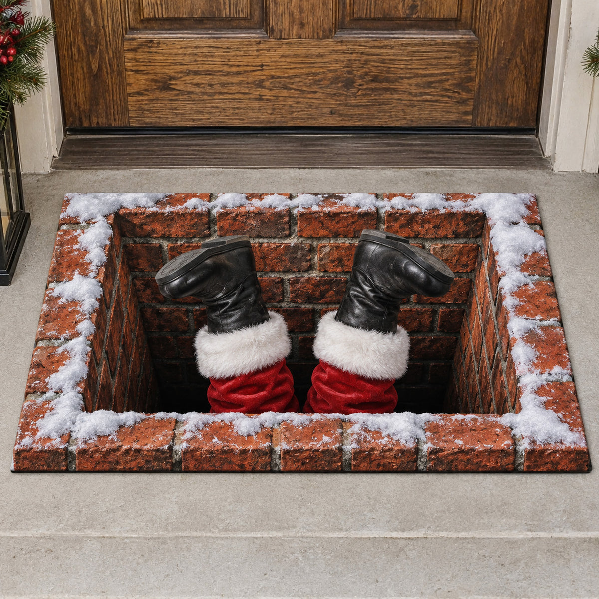 Chimney Santa Doormat SN0TV648