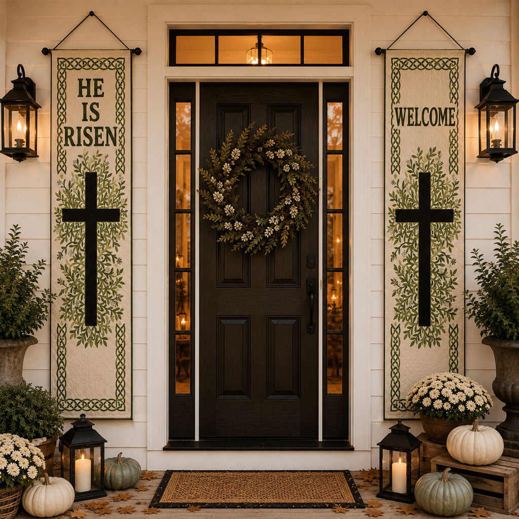 Christ Is Alive Welcome Door Banner SN0PT398