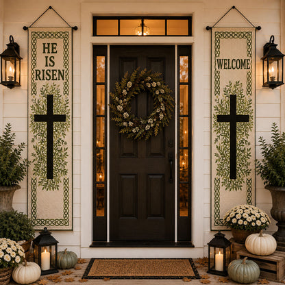 Christ Is Alive Welcome Door Banner SN0PT398
