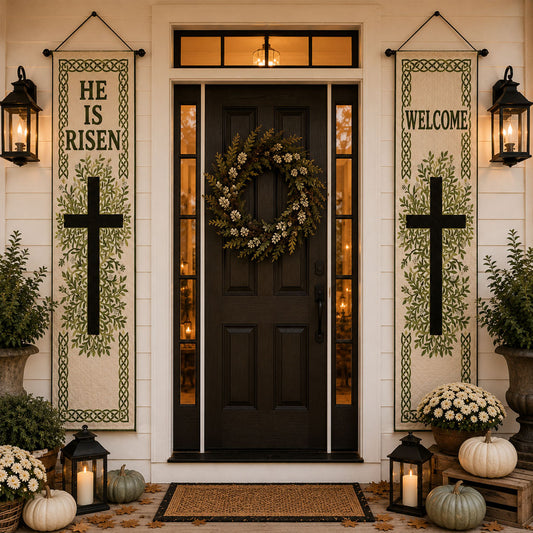 Christ Is Alive Welcome Door Banner SN0PT398