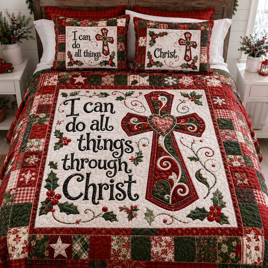 Christ Is Our Christmas 3-Piece Quilted Bedding Set SN0PT412