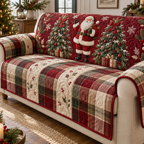 Christmas Cheer Quilted Sofa Cover SN0TV299