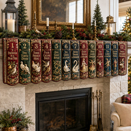 Christmas Chronicles Quilted Mantel Scarf SN0TV208