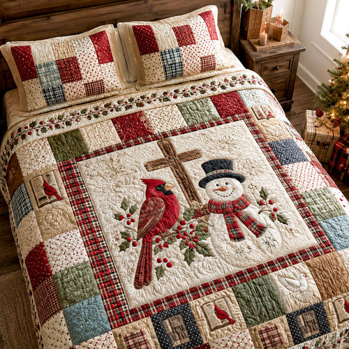 Christmas Crossroads 3-Piece Quilted Bedding Set SN0PT414
