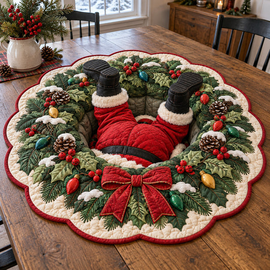 Christmas Elf Cheer Custom Shape Quilted Table Topper SN0TV466