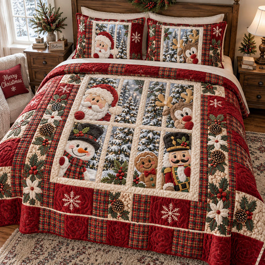 Christmas Eve Wishes 3-Piece Quilted Bedding Set SN0PT1150