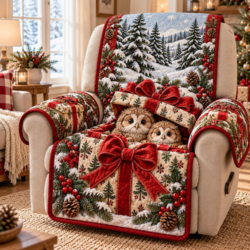 Christmas Gift Bow Quilted Sofa Cover SN0TD1358