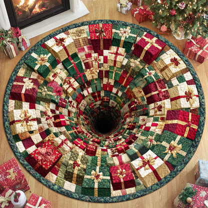 Christmas Glow Quilted Round Mat NCU0TD351