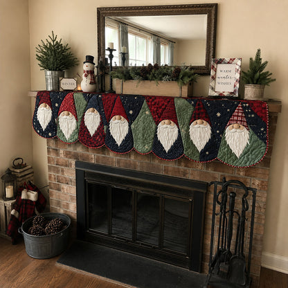 Christmas Gnome Village Quilted Mantle Scarf SN0PT640