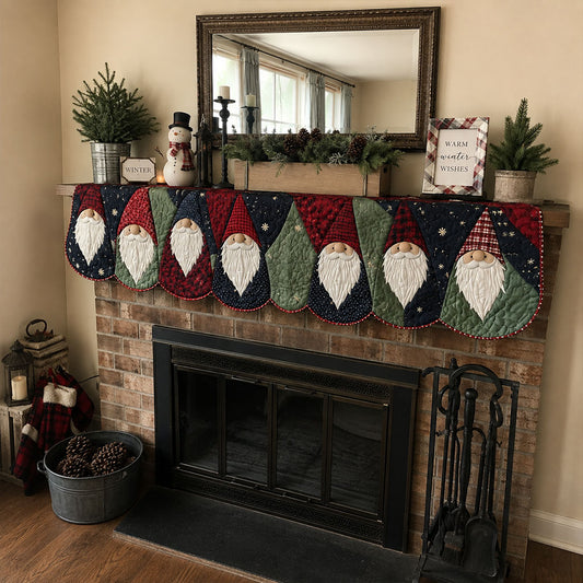 Christmas Gnome Village Quilted Mantle Scarf SN0PT640