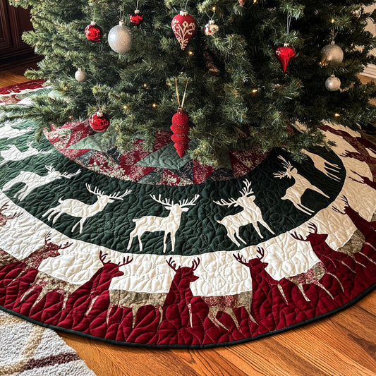 Christmas Haven Quilted Christmas Tree Skirt NCU0PT2372