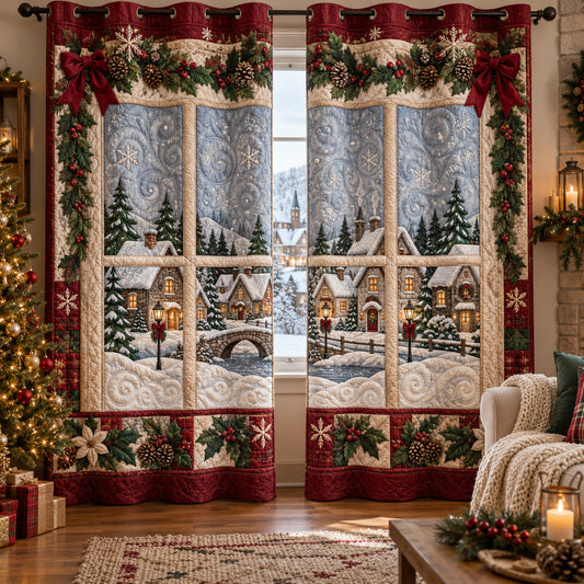 Christmas Haven Quilted Curtains SN0TV757