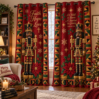 Christmas Heritage Nutcrackers Quilted Curtains SN0PT1250