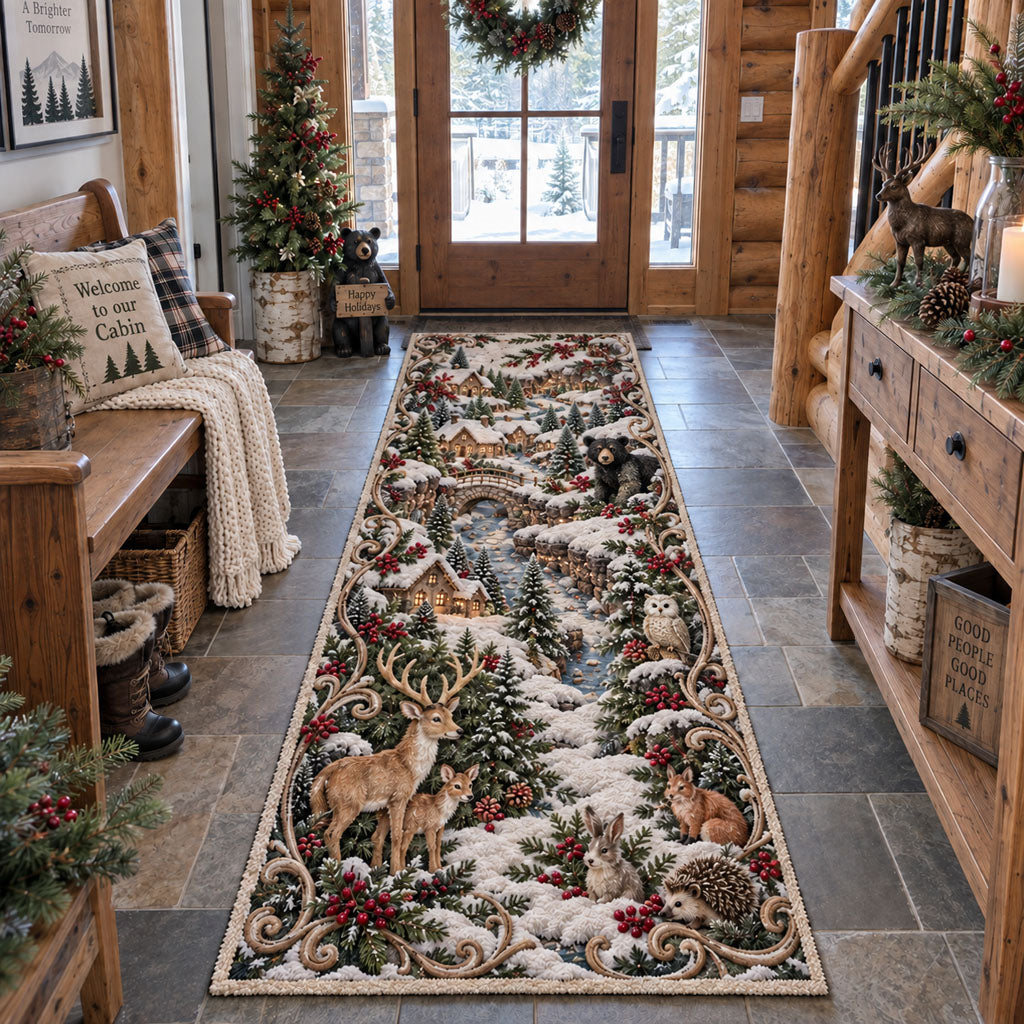 Christmas In The Woods Runner Carpet SN0PT1130