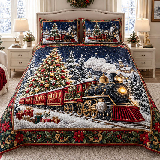 Christmas Journey 3-Piece Quilted Bedding Set SN0TD752