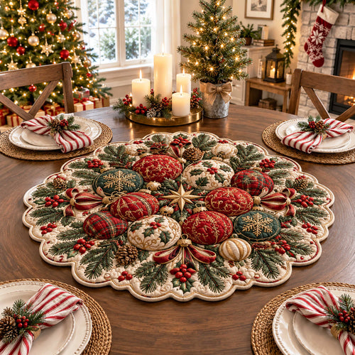 Christmas Magic Custom Shape Quilted Table Topper SN0TD119