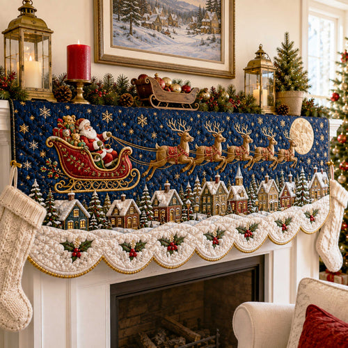 Christmas Magic Quilted Mantel Scarf SN0TD201