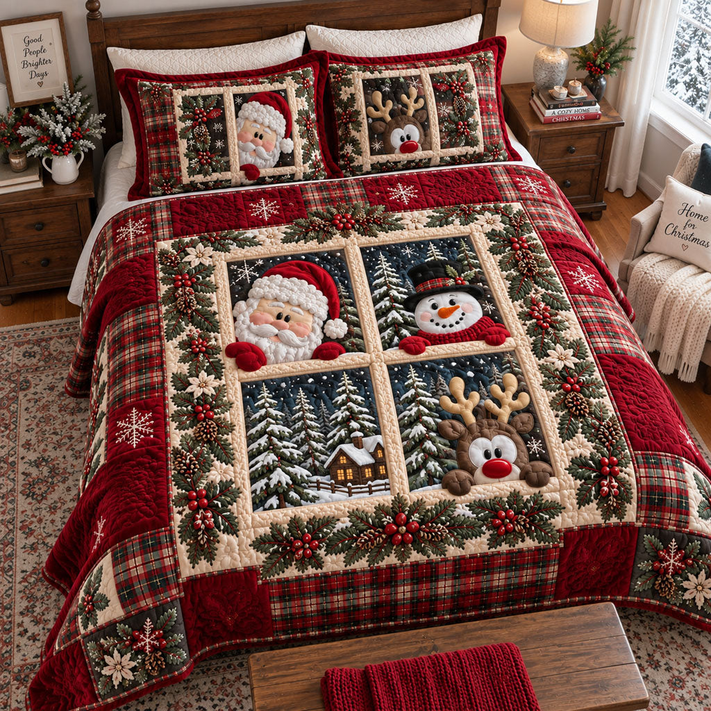 Christmas Magic at Home 3-Piece Quilted Bedding Set SN0PT1151