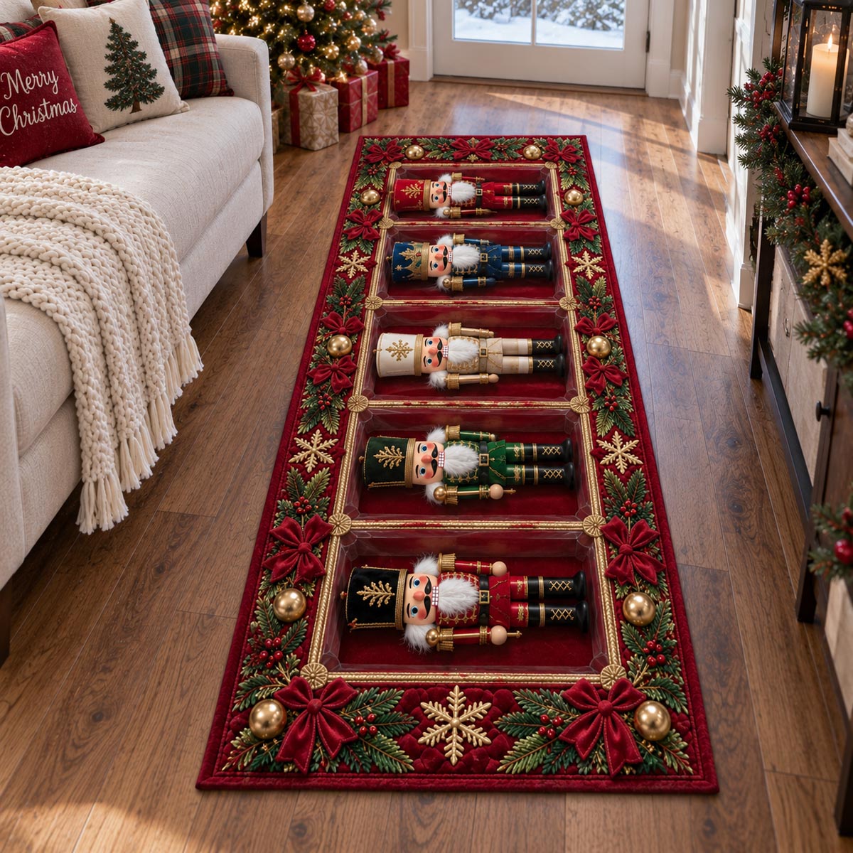 Christmas Nutcrackers Gift Runner Carpet SN0DV677