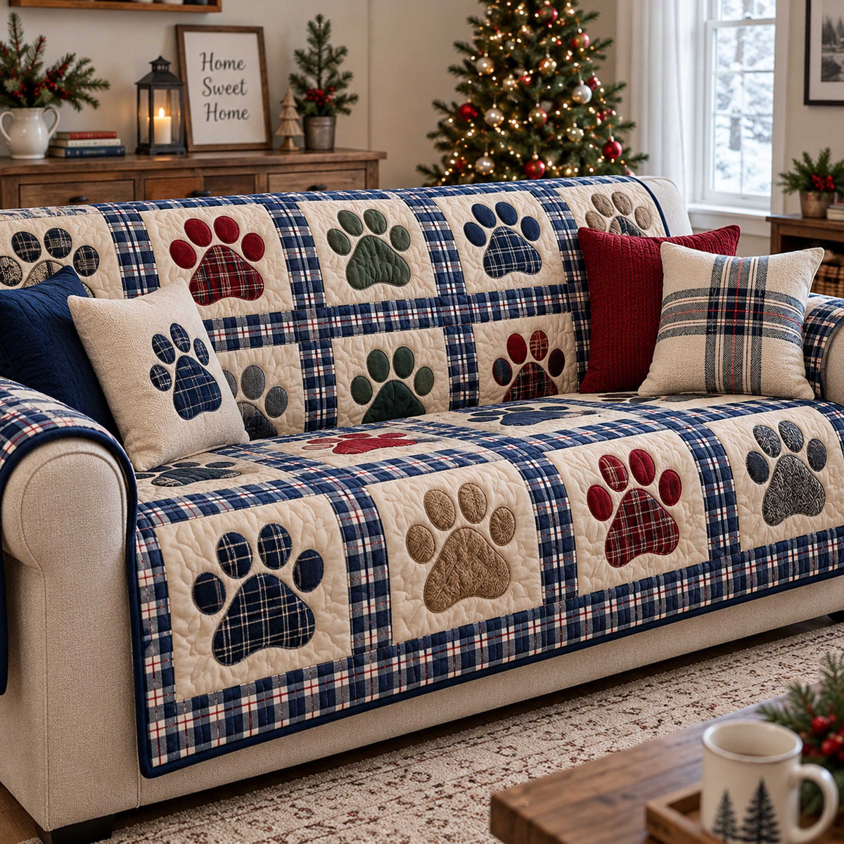 Christmas Pals Quilted Sofa Cover SN0TD724