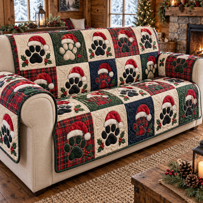 Christmas Paw Patch Quilted Sofa Cover SN0TV384