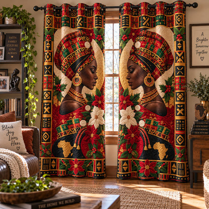Christmas Queens of Faith Quilted Curtains SN0PT1274