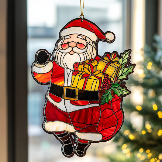 Christmas Santa Claus - Window Hanging Suncatcher NCU0PD128