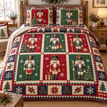 Christmas Sentry 3-Piece Quilted Bedding Set SN0TD1142