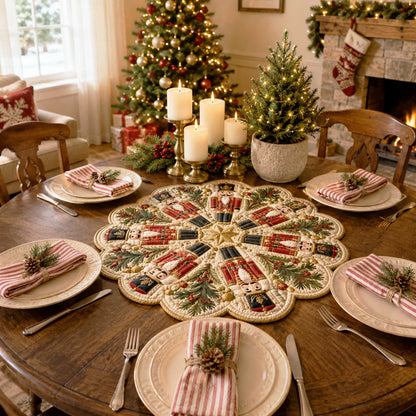 Christmas Spirit Custom Shape Quilted Table Topper SN0TD124