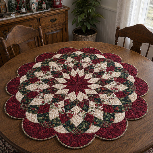 Christmas Starburst Custom Shape Quilted Table Topper SN0PT907