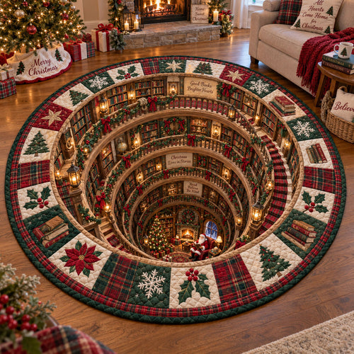 Christmas Storybook Hollow Quilted Round Mat SN0PT1236