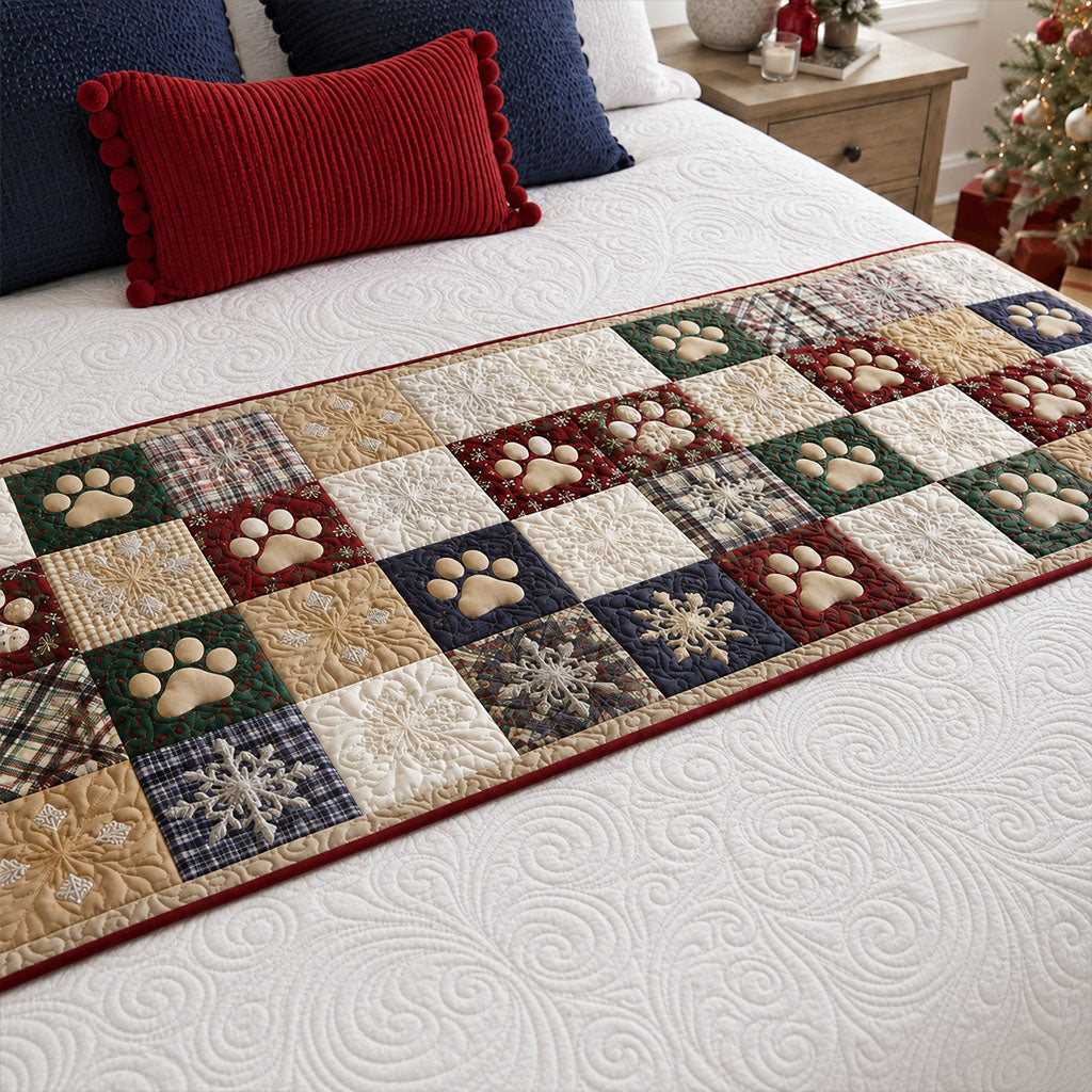 Christmas Tail Wags Quilted Bed Runner SN0PT359
