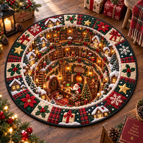 Christmas Toy Workshop Quilted Round Mat SN0DV834