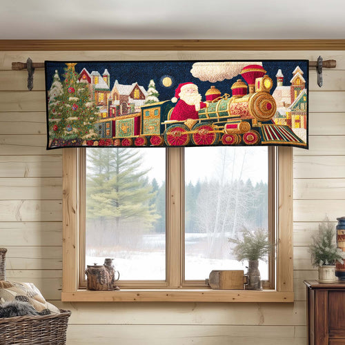 Christmas Train Journey Quilted Valance NCU0TD1472