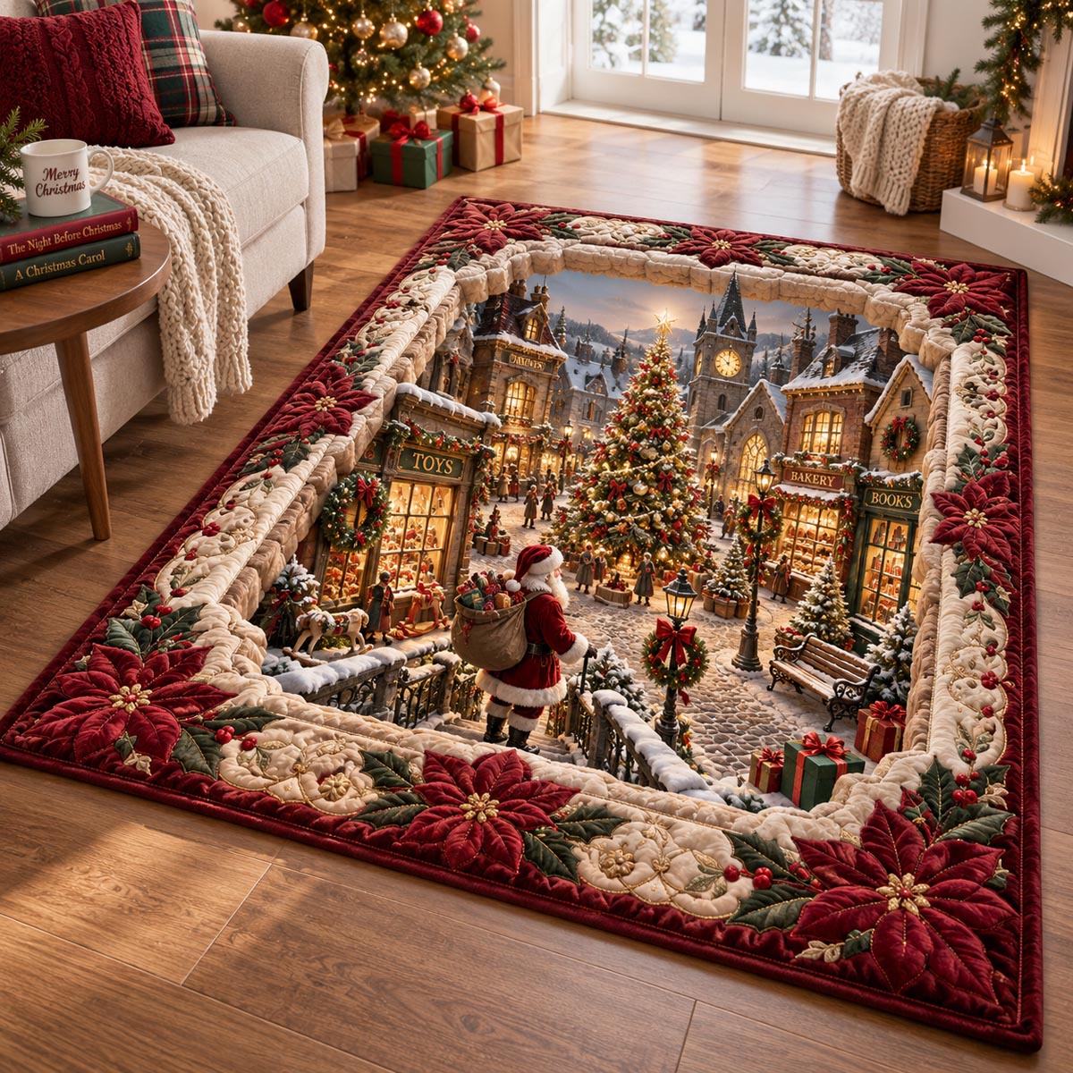 Christmas Village Glow Area Rug SN0DV889